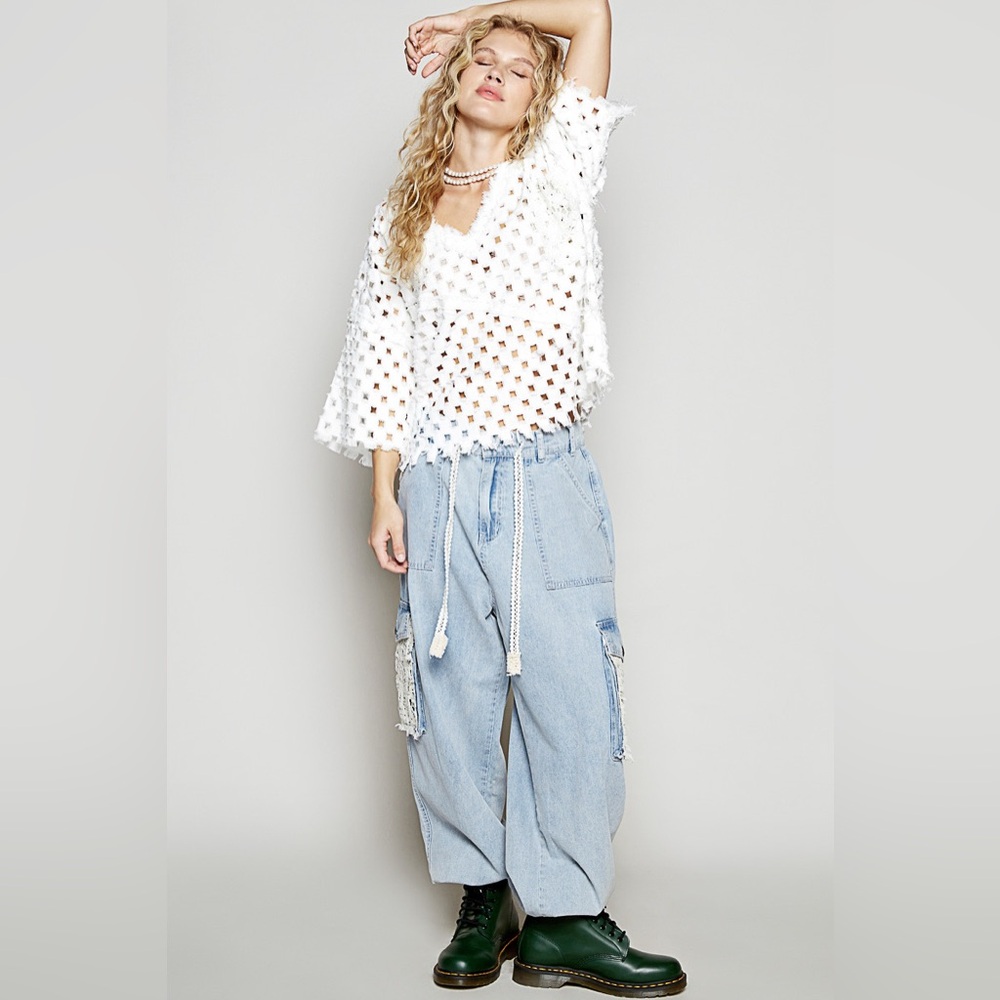 #222 Last 1! POL with crochet pockets pants - Picture 2 of 4